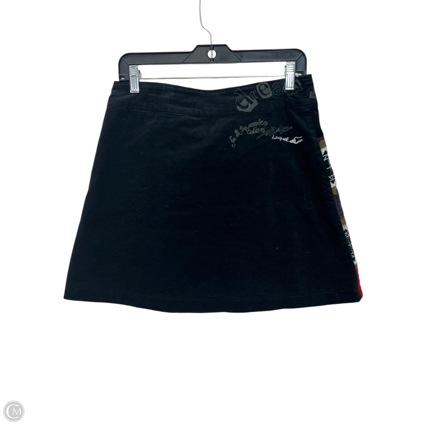 Skirt Designer By Desigual In Black & Red, Size: S