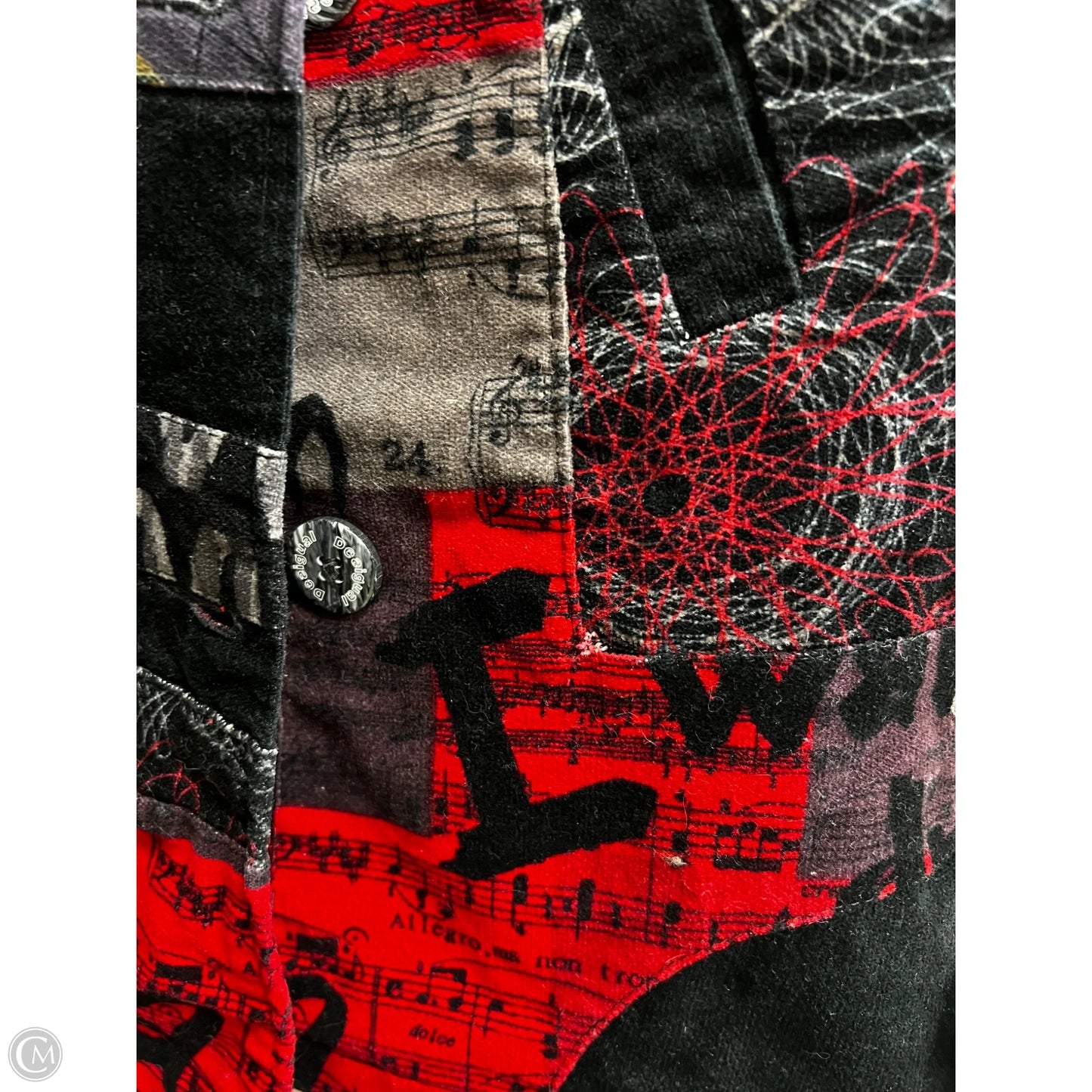 Skirt Designer By Desigual In Black & Red, Size: S