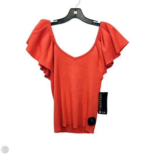 Top Short Sleeve By Browdway In Orange, Size: L