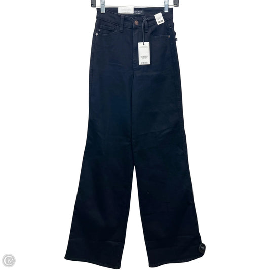 Jeans Wide Leg By Judy Blue In Black Denim, Size: 0