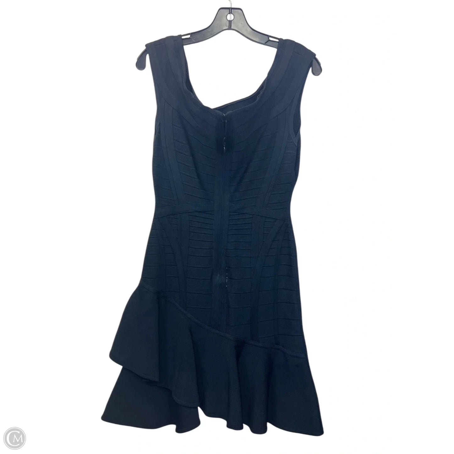 Dress Designer By Herve Leger In Black, Size: L