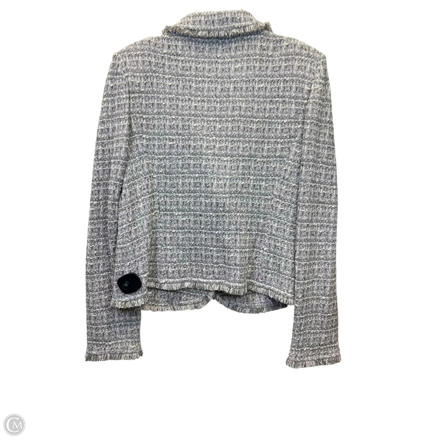 Blazer Designer By St John Collection In Grey & Pink, Size: 14