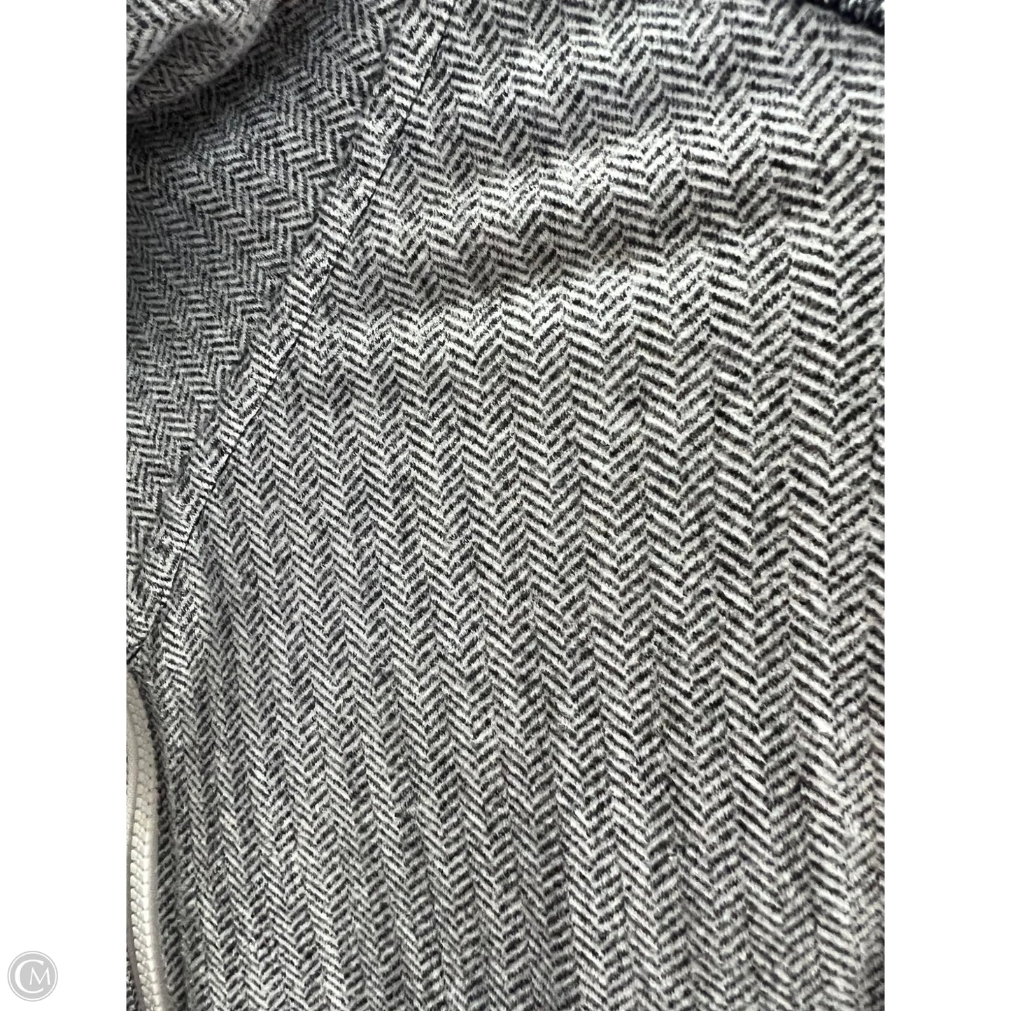 Athletic Jacket By Lululemon In Grey & White, Size: 8