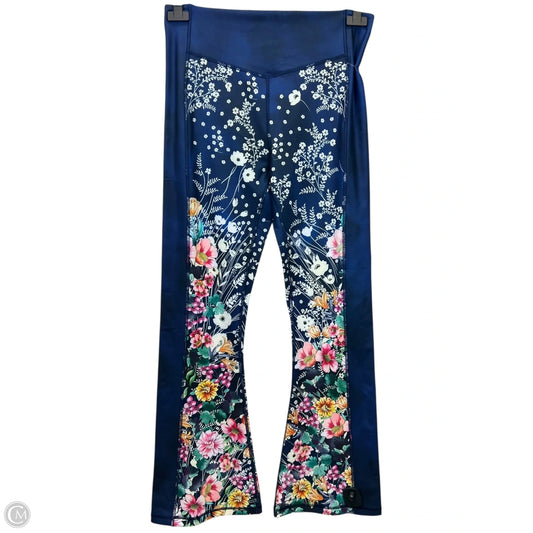 Athletic Pants By Johnny Was In Blue & White, Size: Xl