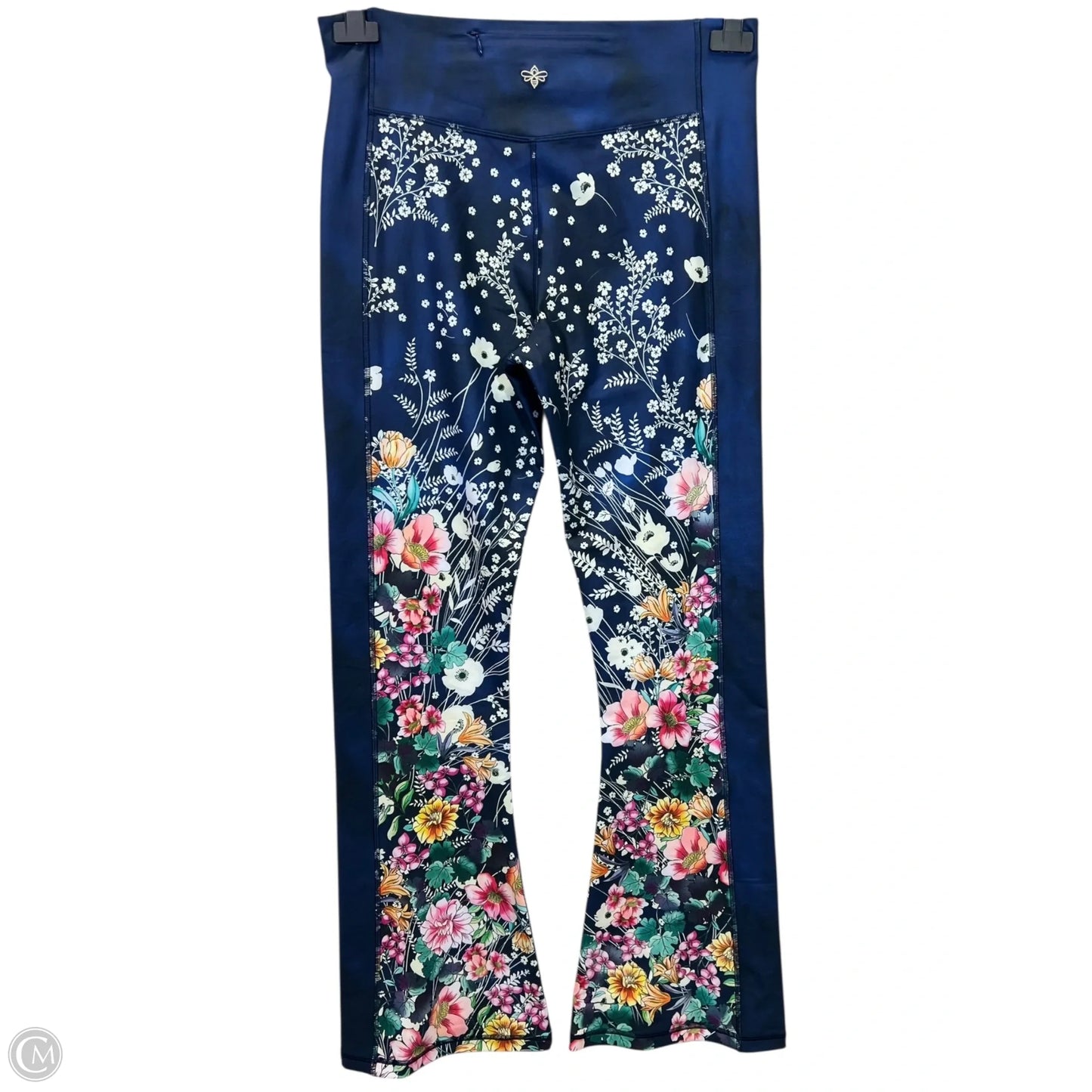 Athletic Pants By Johnny Was In Blue & White, Size: Xl