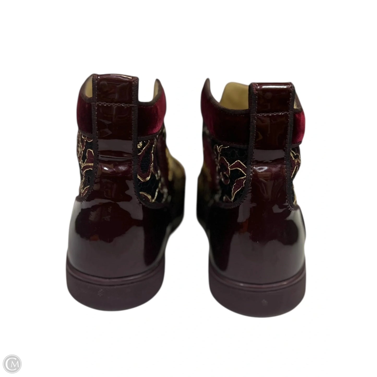Shoes Luxury Designer By Christian Louboutin In Maroon, Size: 11
