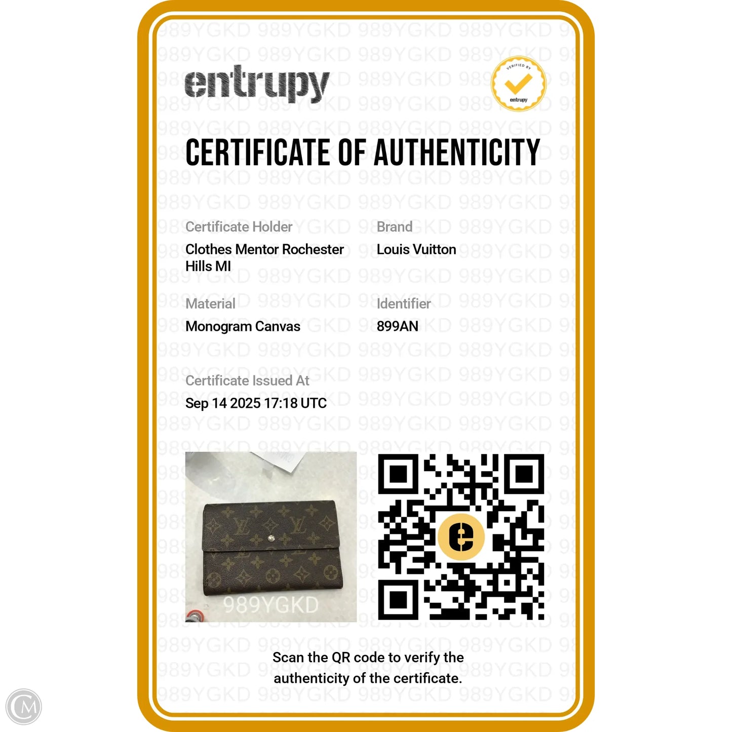 Wallet Luxury Designer By Louis Vuitton, Size: Medium