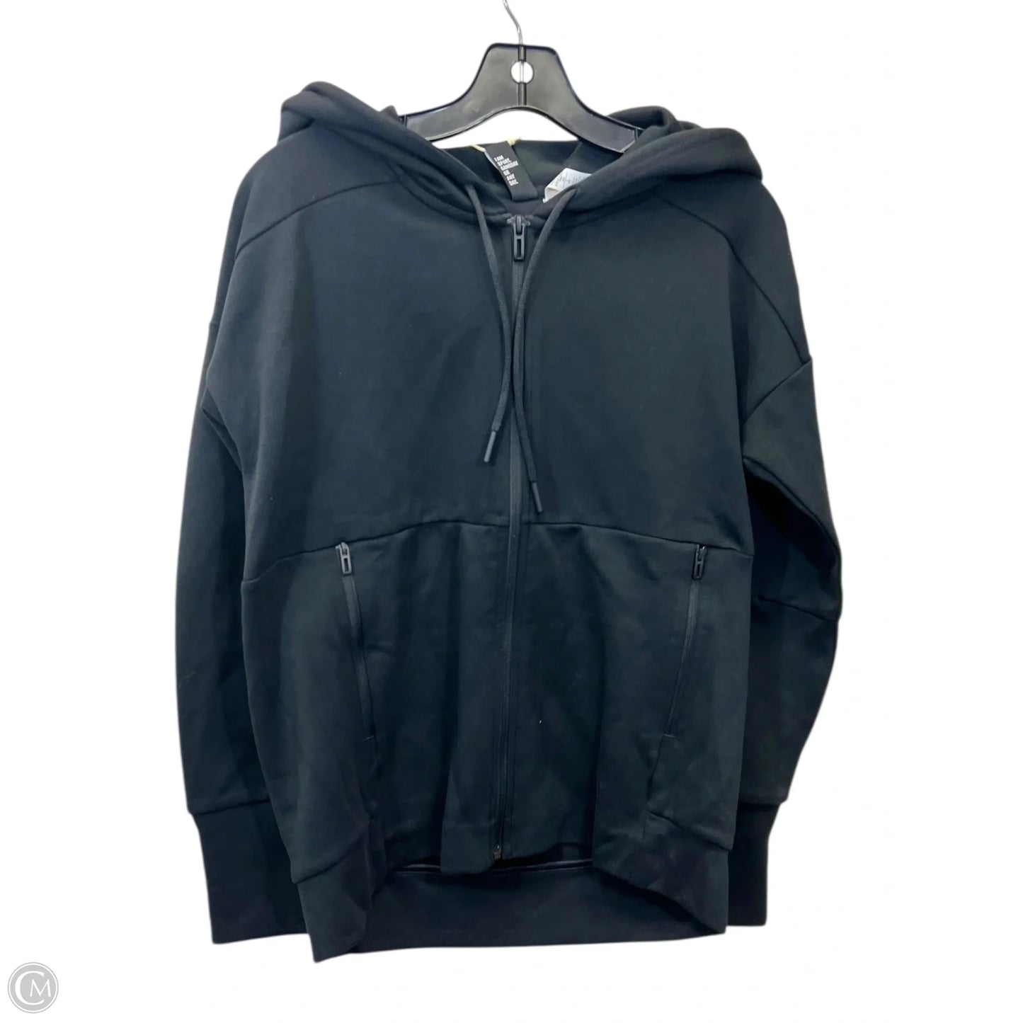 Athletic Sweatshirt Hoodie By Adidas In Black, Size: S