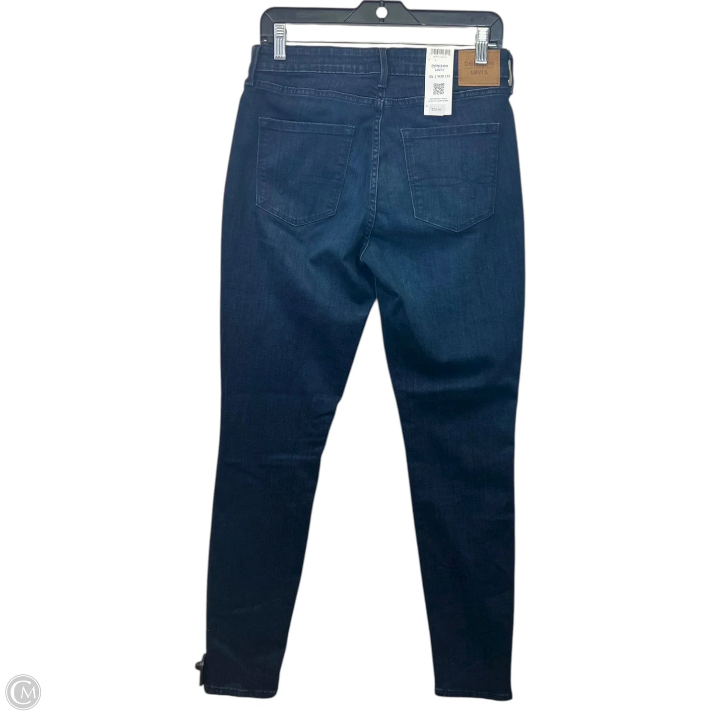Jeans Skinny By Denizen By Levis In Blue Denim, Size: 10l