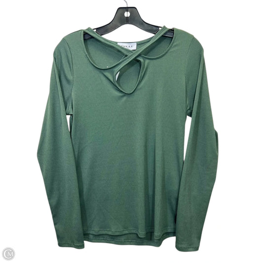 Top Long Sleeve By Gilli In Green, Size: M