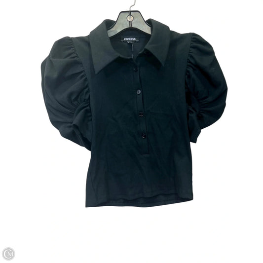 Top Short Sleeve By Express In Black, Size: S