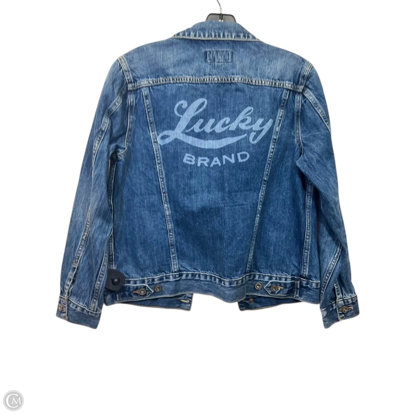 Jacket Denim By Lucky Brand In Blue Denim, Size: M