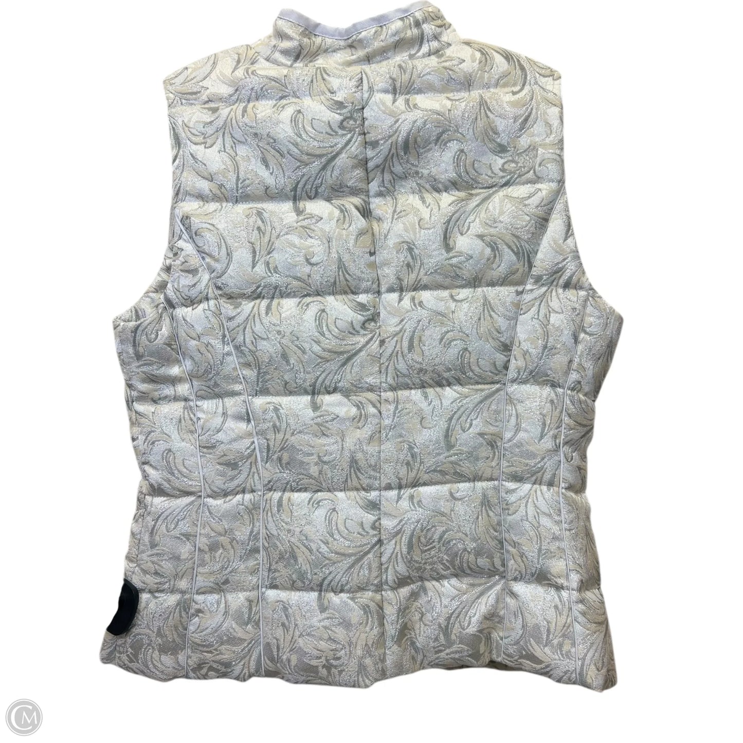 Vest Puffer & Quilted By White House Black Market In Silver & White, Size: M