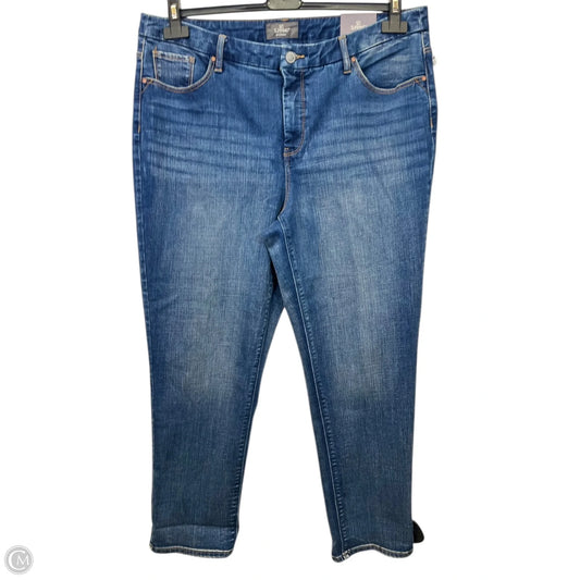 Jeans Straight By Chicos In Blue Denim, Size: 14
