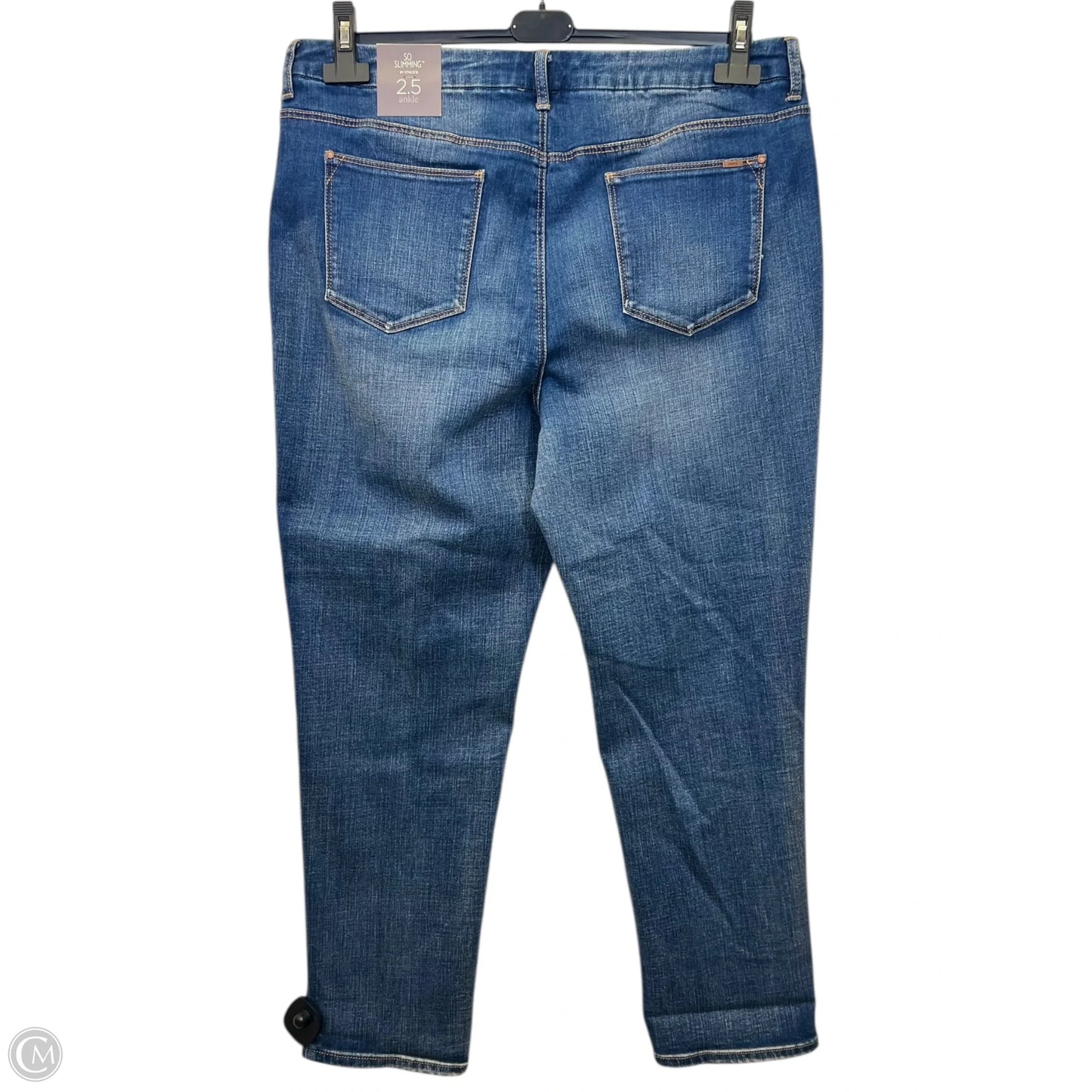 Jeans Straight By Chicos In Blue Denim, Size: 14