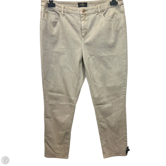 Jeans Straight By Chicos In Tan Denim, Size: 14
