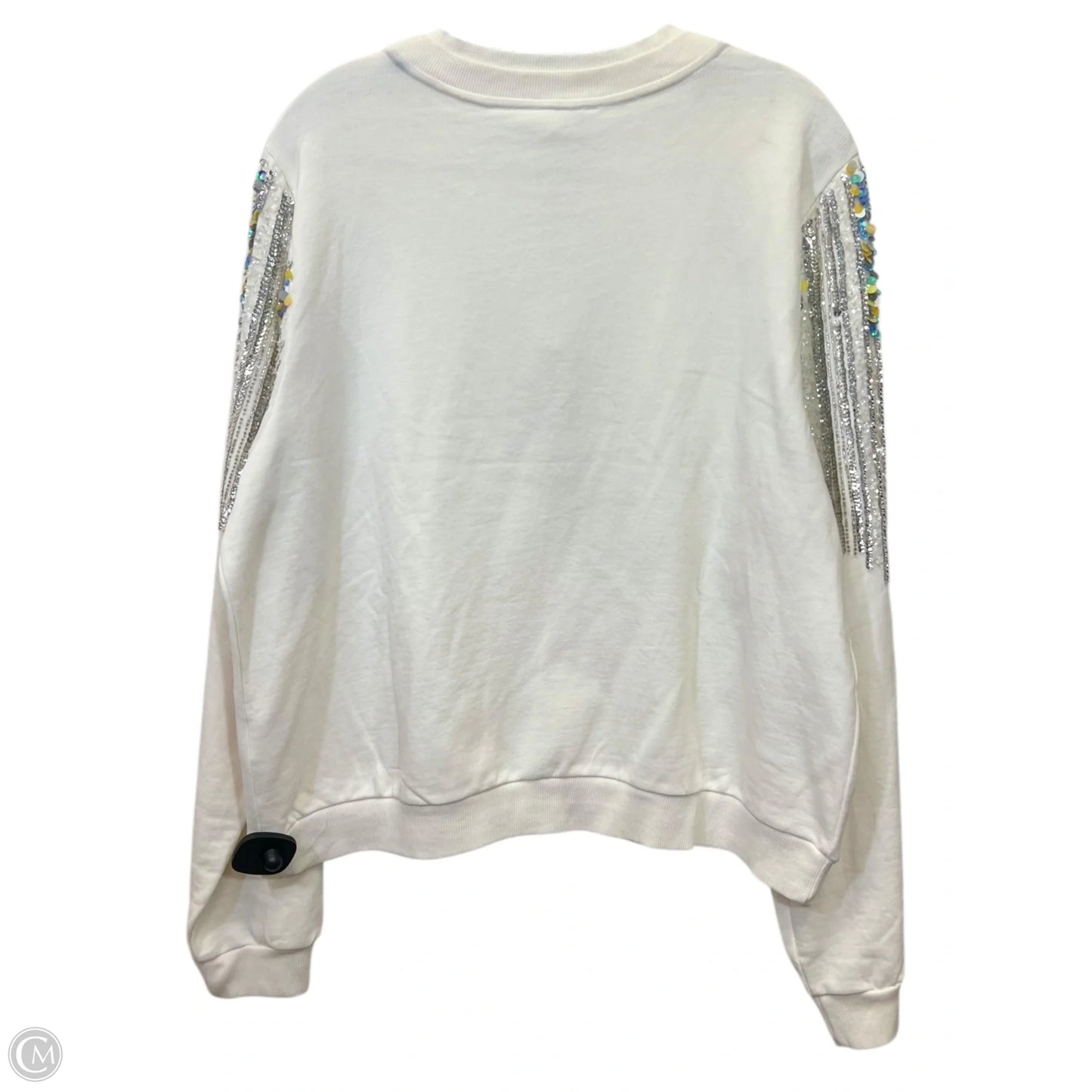 Sweatshirt Designer By Let Me Be In Silver & Tan, Size: Xl
