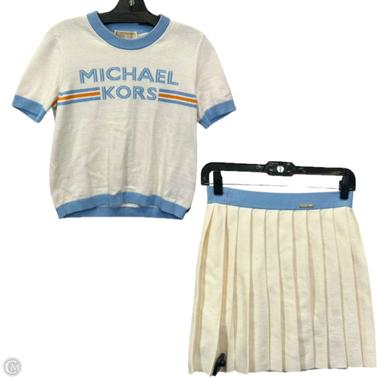 Skirt Set 2pc By Michael By Michael Kors In Blue & Cream, Size: Xs