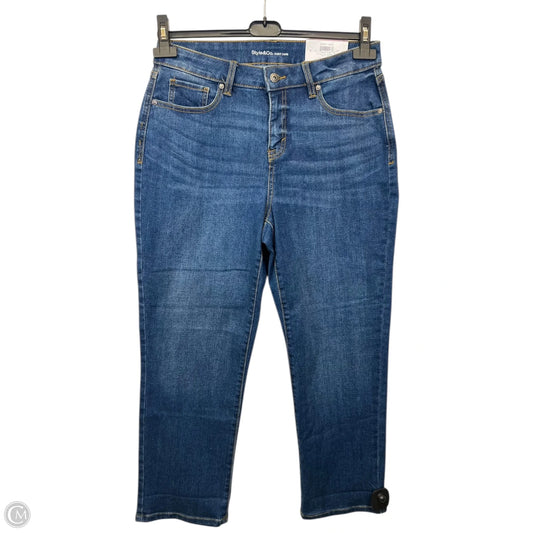 Jeans Straight By Style And Company In Blue Denim, Size: 10