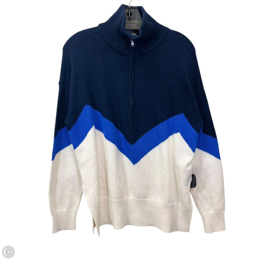 Sweater By Lou And Grey In Blue & Cream, Size: M
