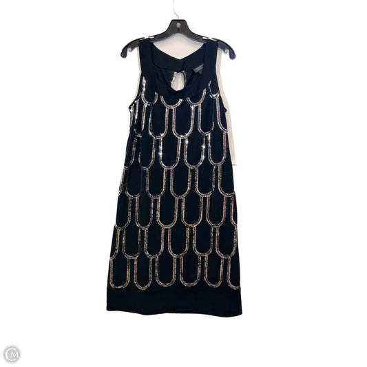 Dress Party Midi By Dressbarn In Black & Silver, Size: Xl