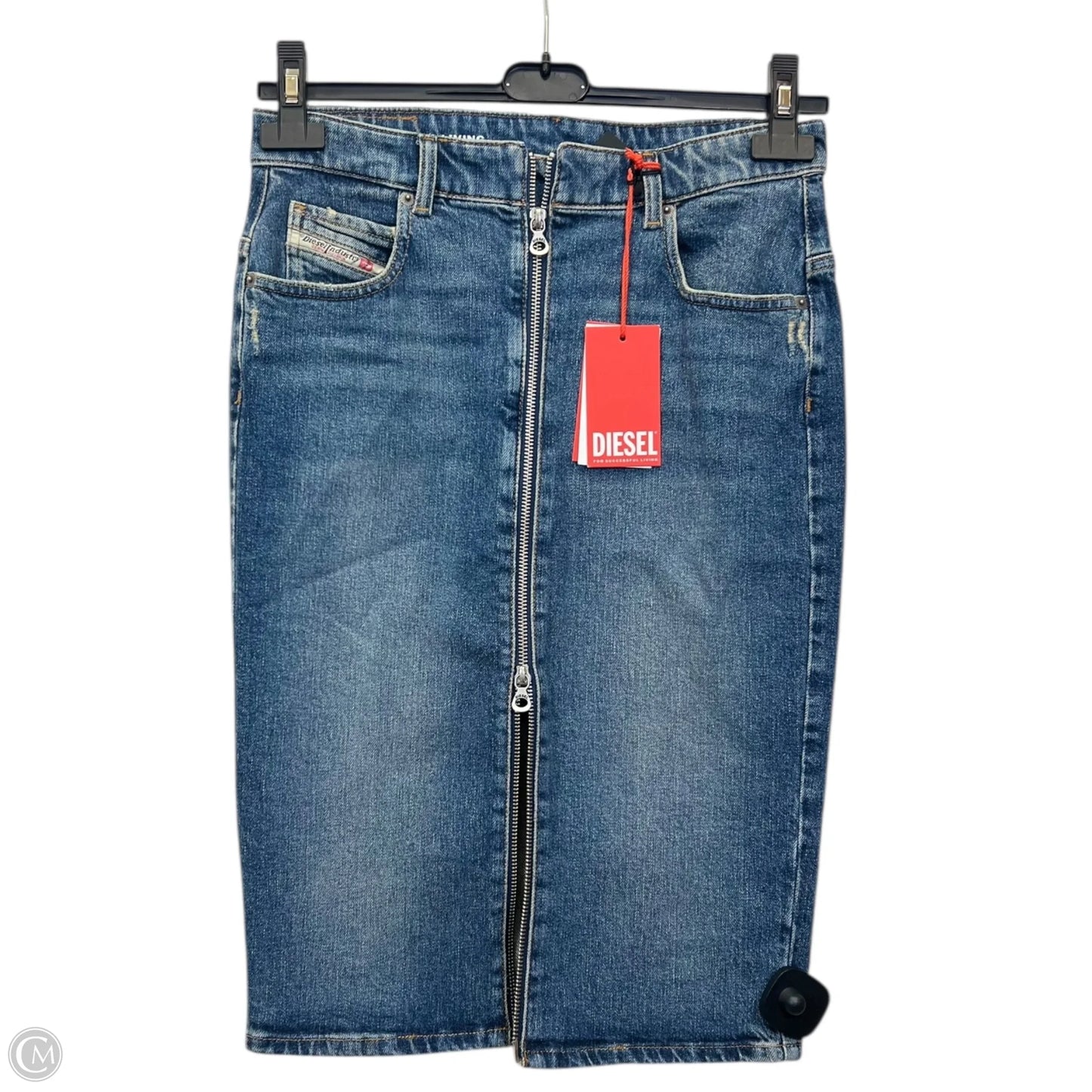 Skirt Maxi By Diesel In Blue Denim, Size: 4