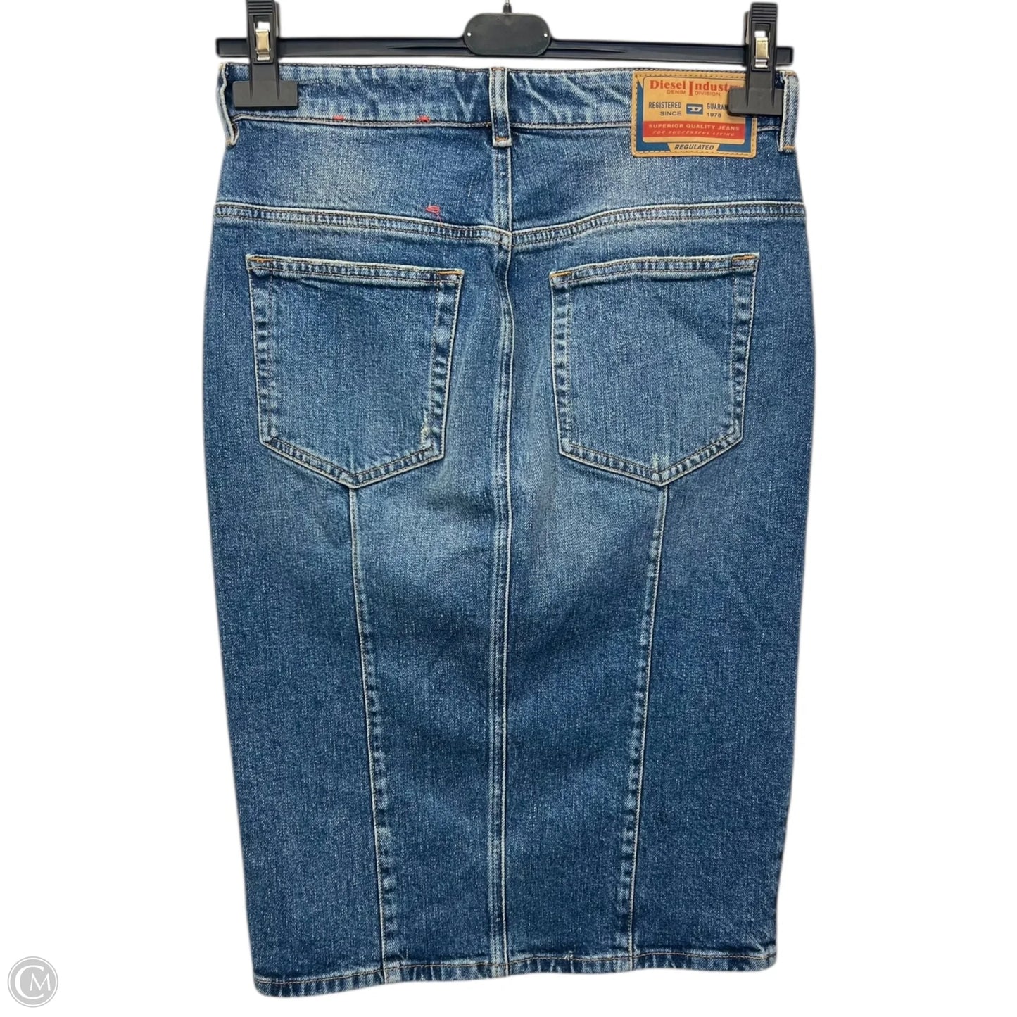 Skirt Maxi By Diesel In Blue Denim, Size: 4