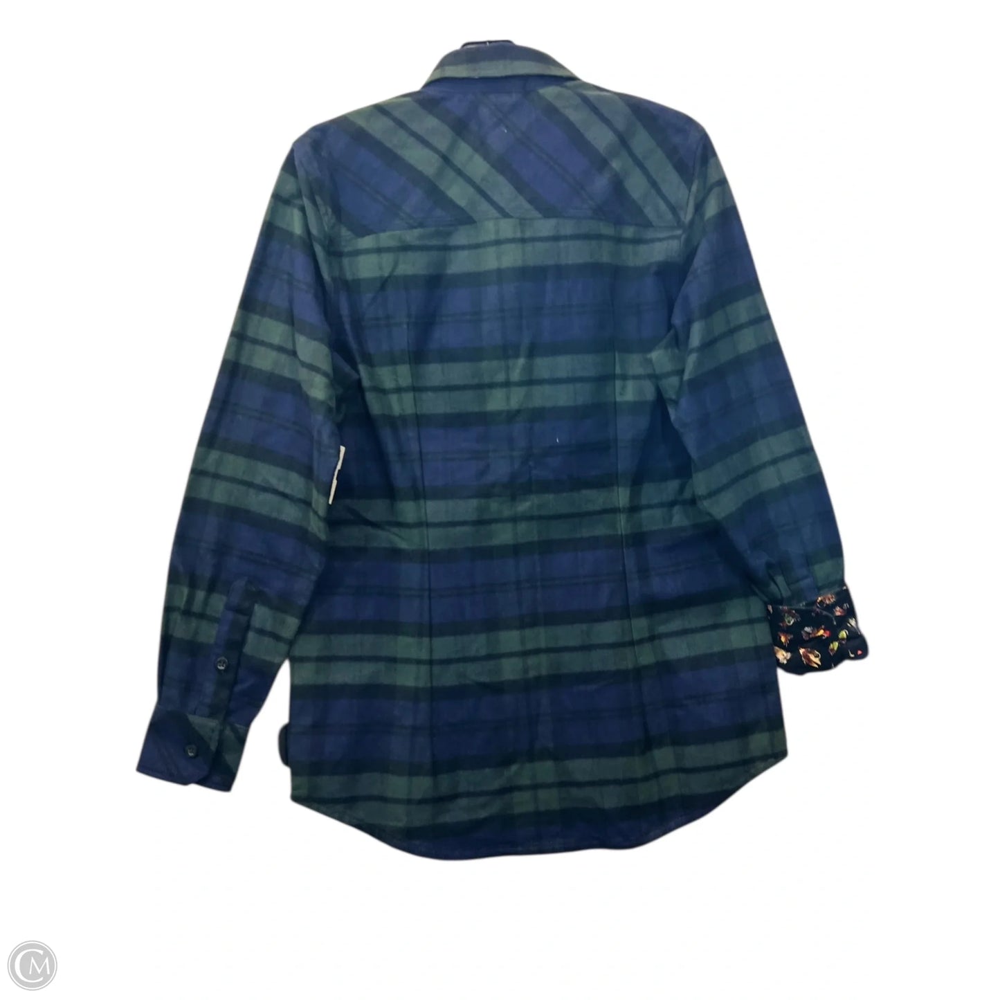 Top Long Sleeve By Pladra In Plaid Pattern, Size: M