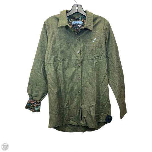 Top Long Sleeve By Pladra In Green, Size: M