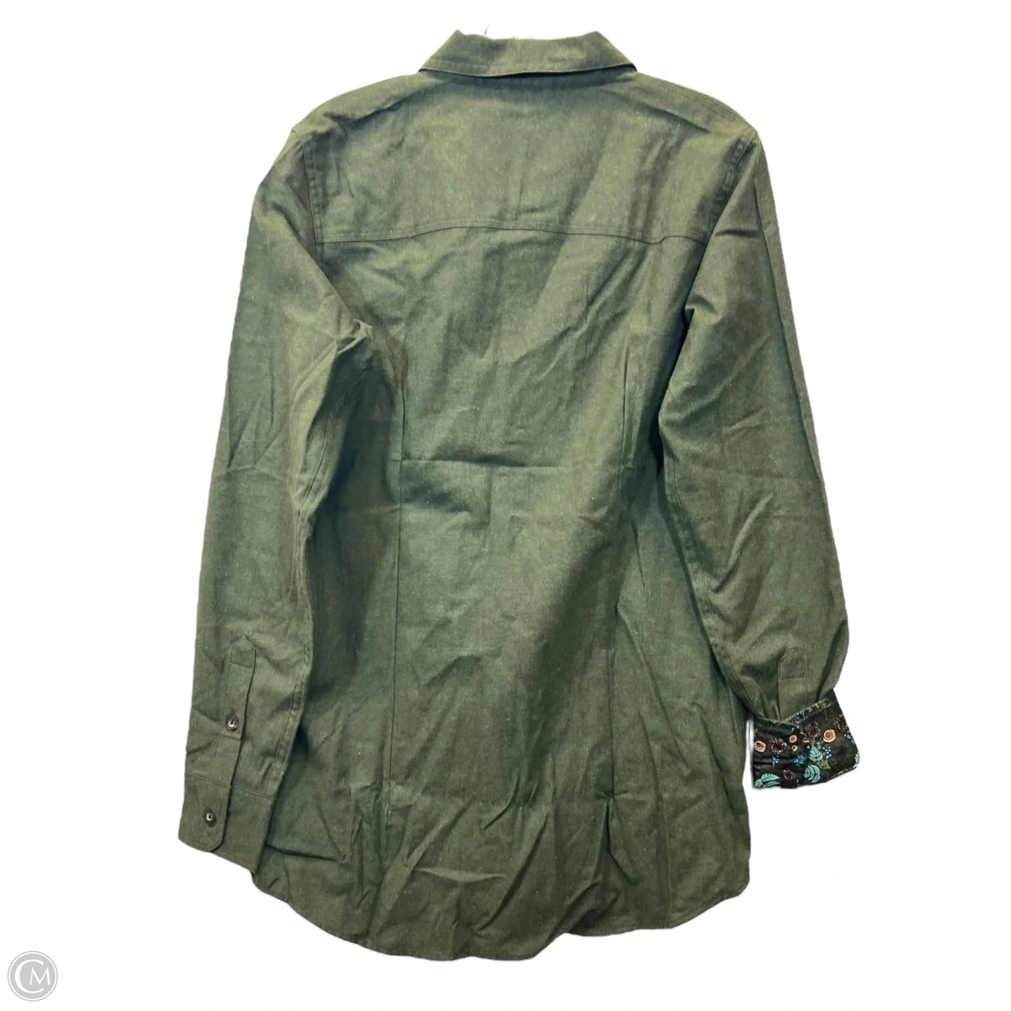 Top Long Sleeve By Pladra In Green, Size: M