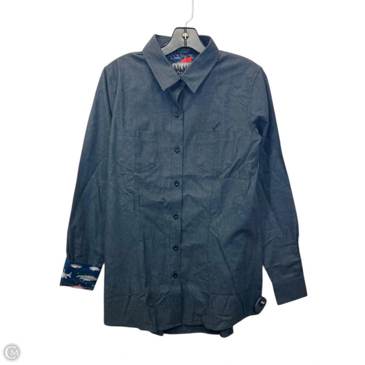 Top Long Sleeve By Pladra In Grey, Size: M