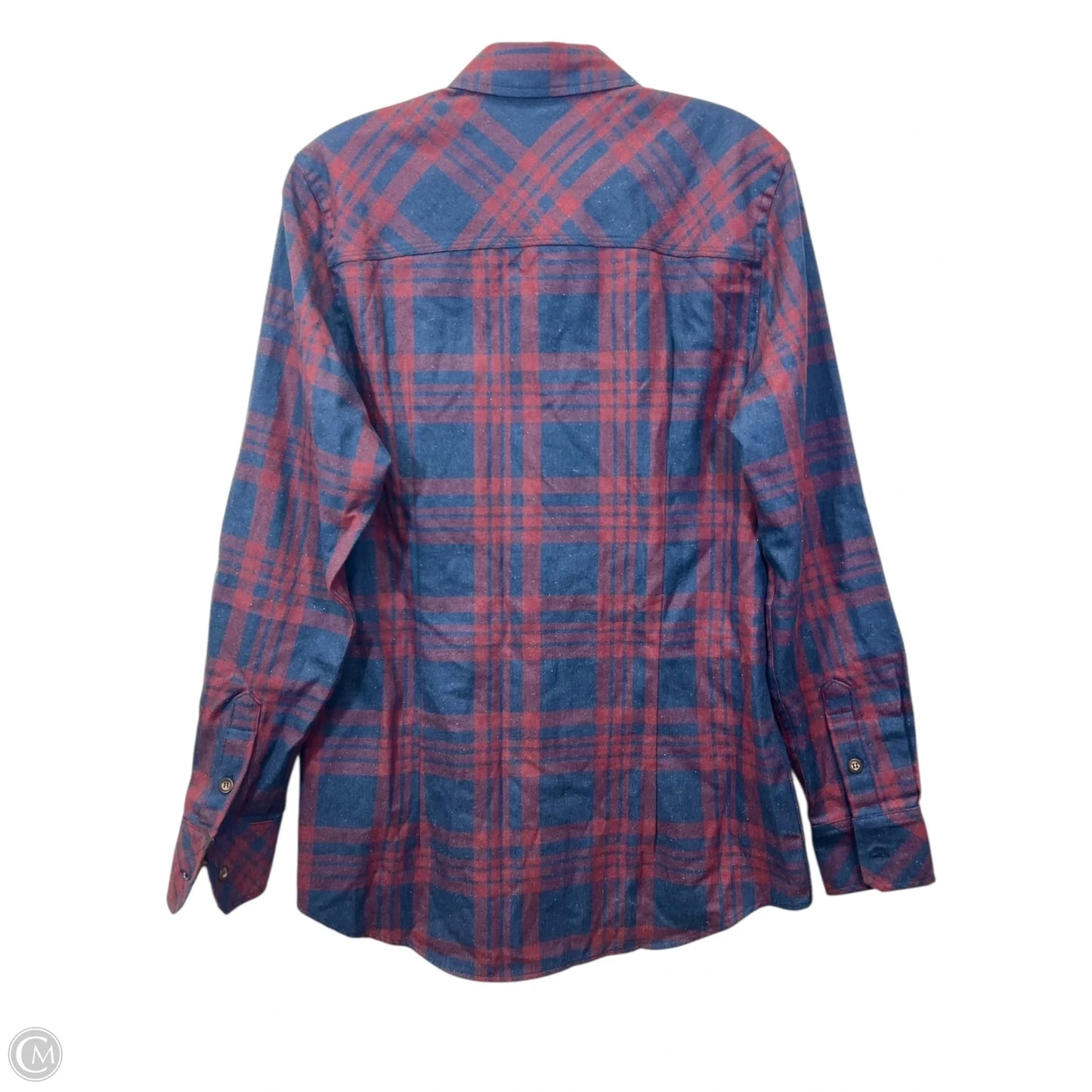 Top Long Sleeve By Cmb In Blue & Red, Size: M