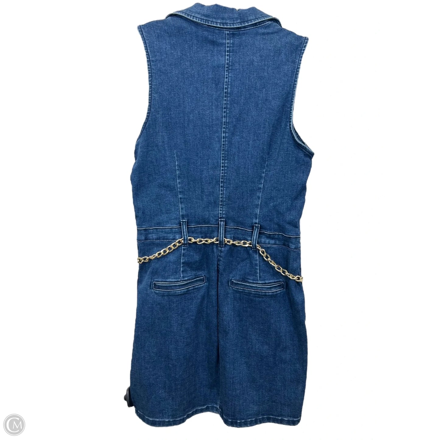 Dress Casual Midi By Guess In Blue Denim, Size: M
