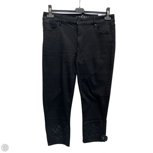 Jeans Straight By White House Black Market In Black Denim, Size: 12