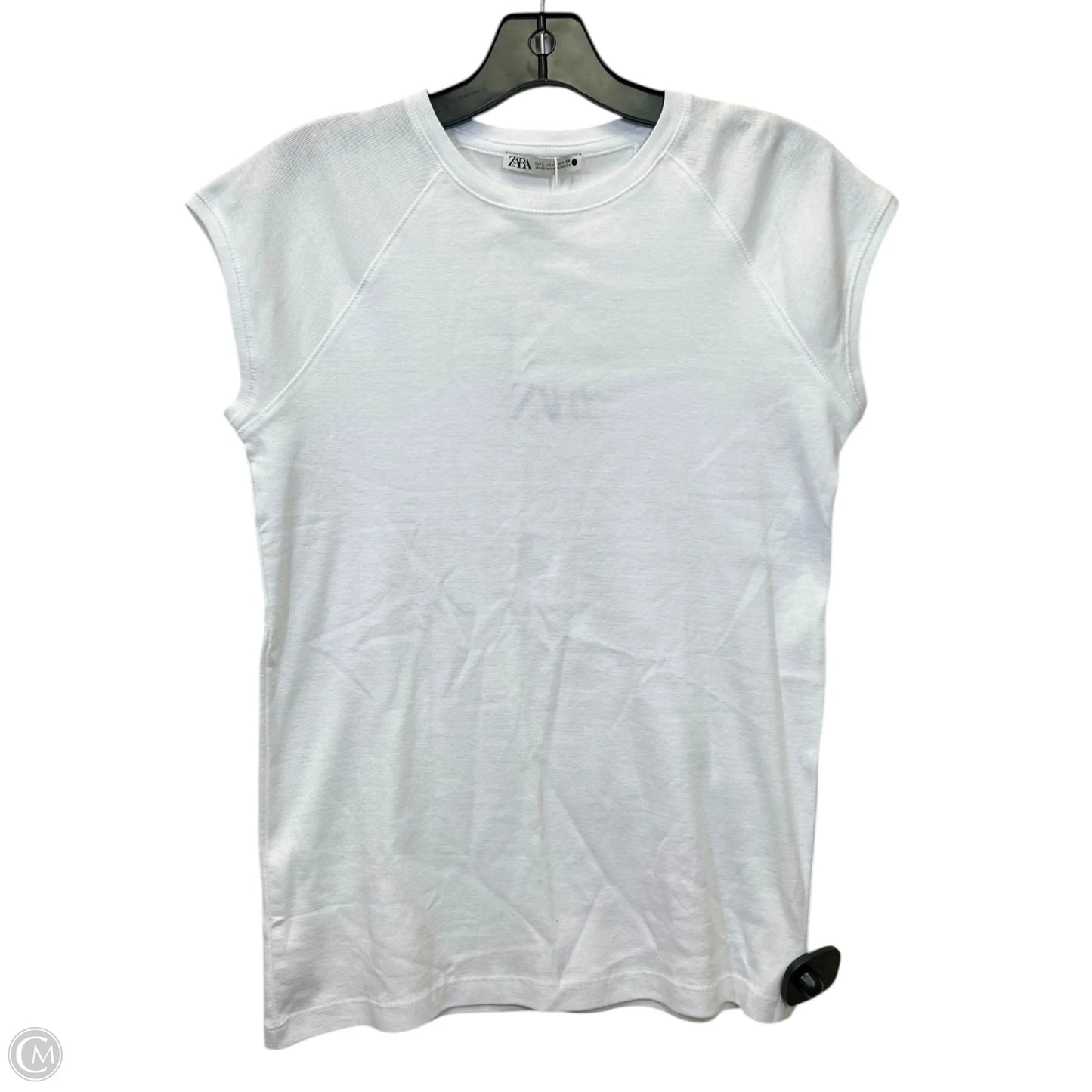 Top Short Sleeve By Zara In White, Size: L
