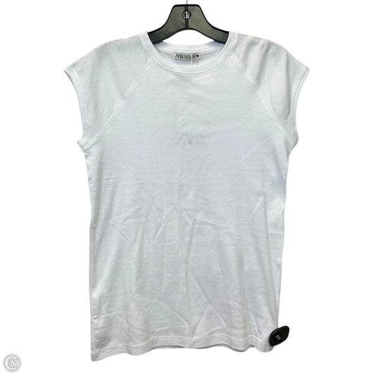 Top Short Sleeve By Zara In White, Size: L