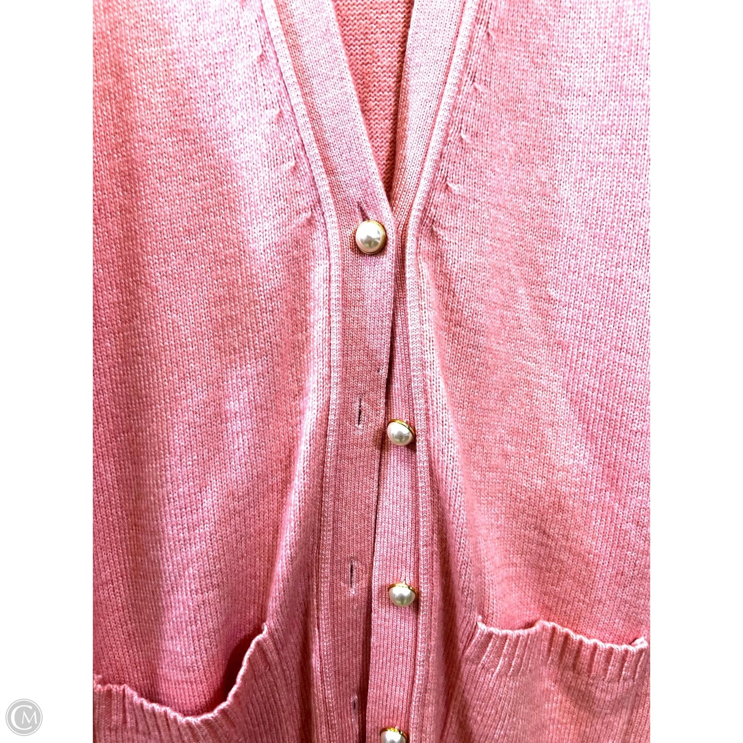 Sweater Cardigan By Ann Taylor In Pink, Size: M