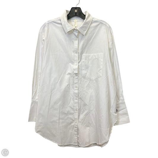 Top Long Sleeve By Moon Orchid In White, Size: M