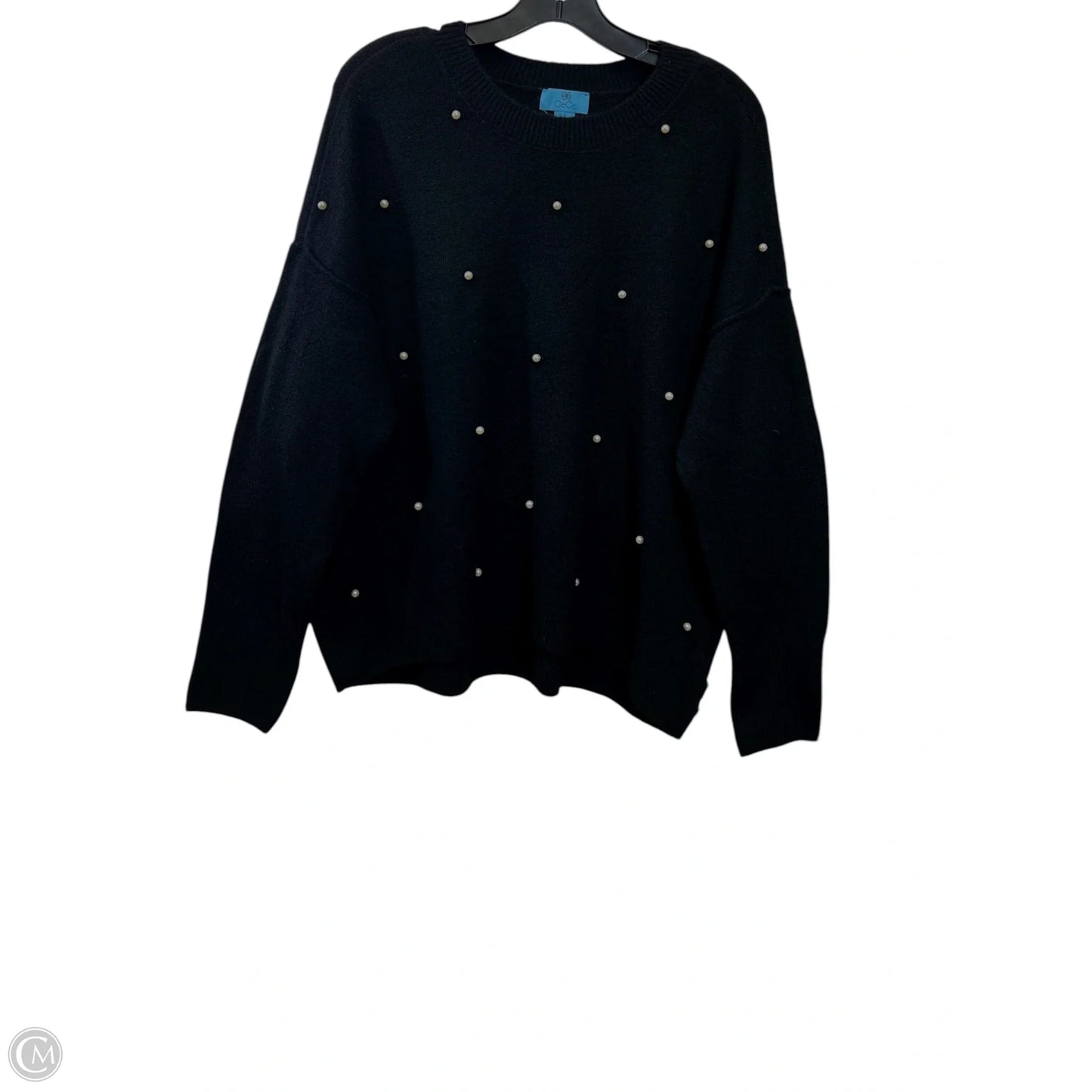 Sweater By Cece In Black & Tan, Size: S