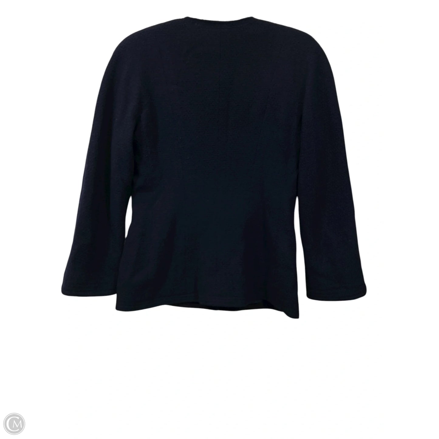 Blazer Luxury Designer By Chanel In Navy, Size: S
