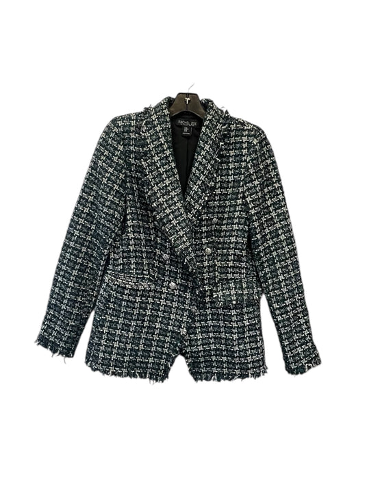 Blazer Designer By Rachel Zoe In Black & Green, Size: M