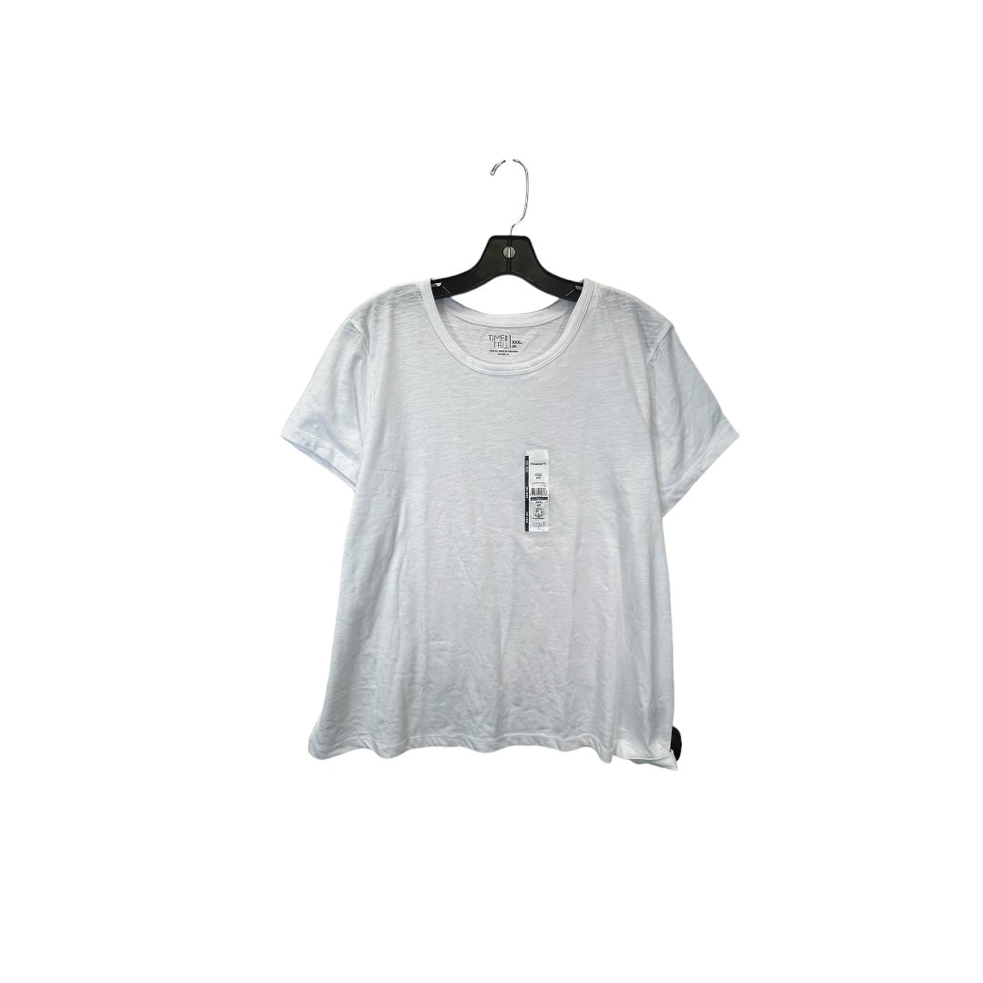 White Top Short Sleeve Basic Time And Tru, Size Xxxl