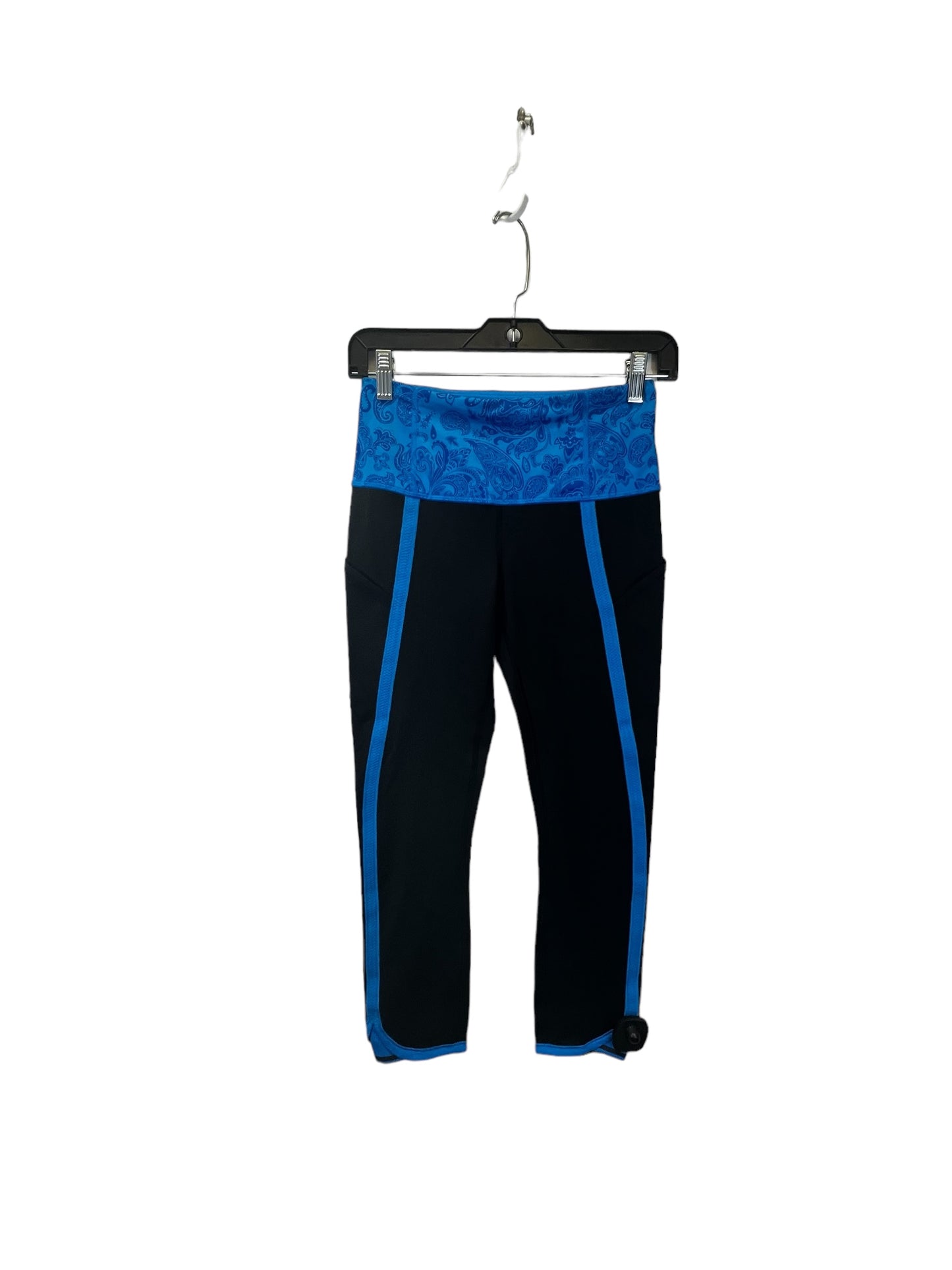 Black & Blue Athletic Leggings Lululemon, Size Xs