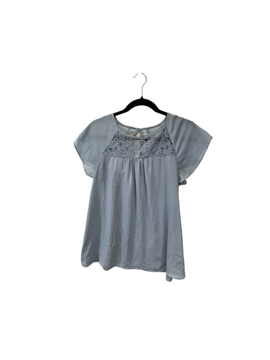 Blue Top Short Sleeve Designer Maeve, Size S