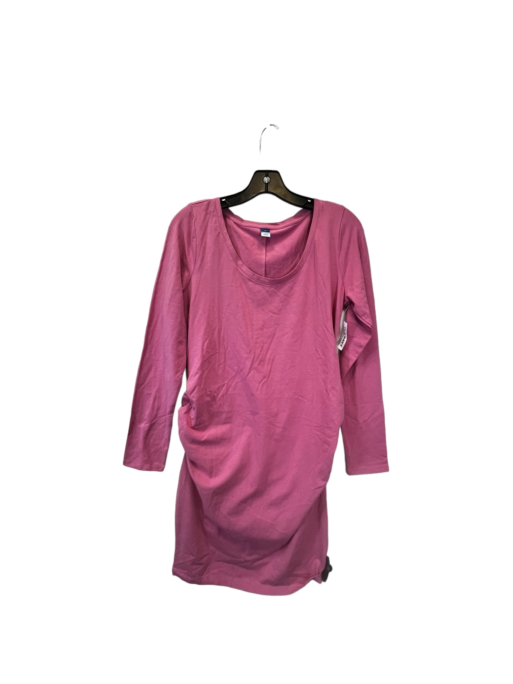 old navy maternity dresses Short Sleeve Bodycon Dress SZ XL Black/White Palms NWT perfect for a baby shower crew neck short sleeves shirred sides for a flexible fit fitted through body hits above knee model is approx Maternity Maxi Dresses | Old