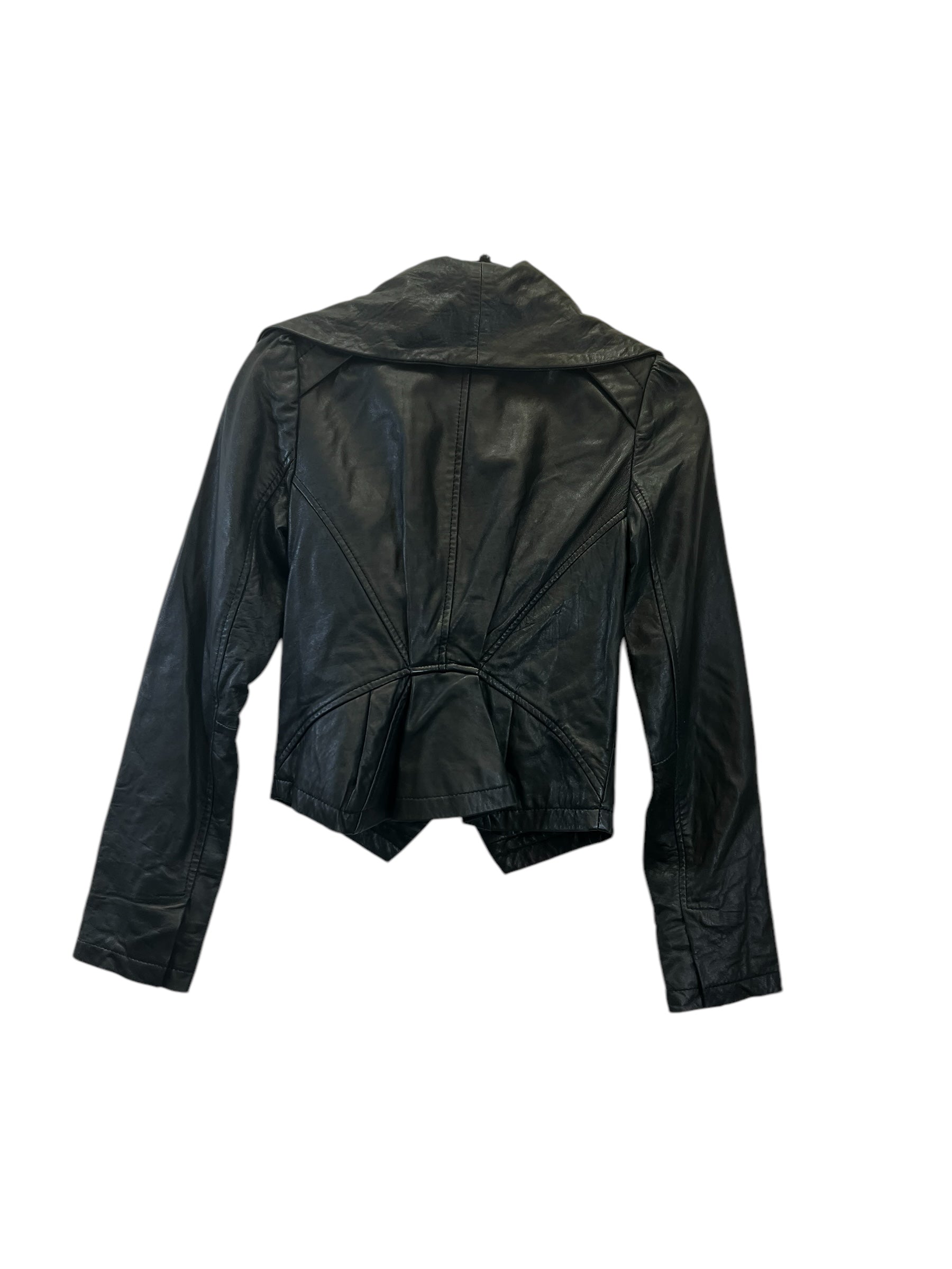 What popular Goes Around Comes Around Sz S $850 Black Leather Lambskin Moto Jacket Coat