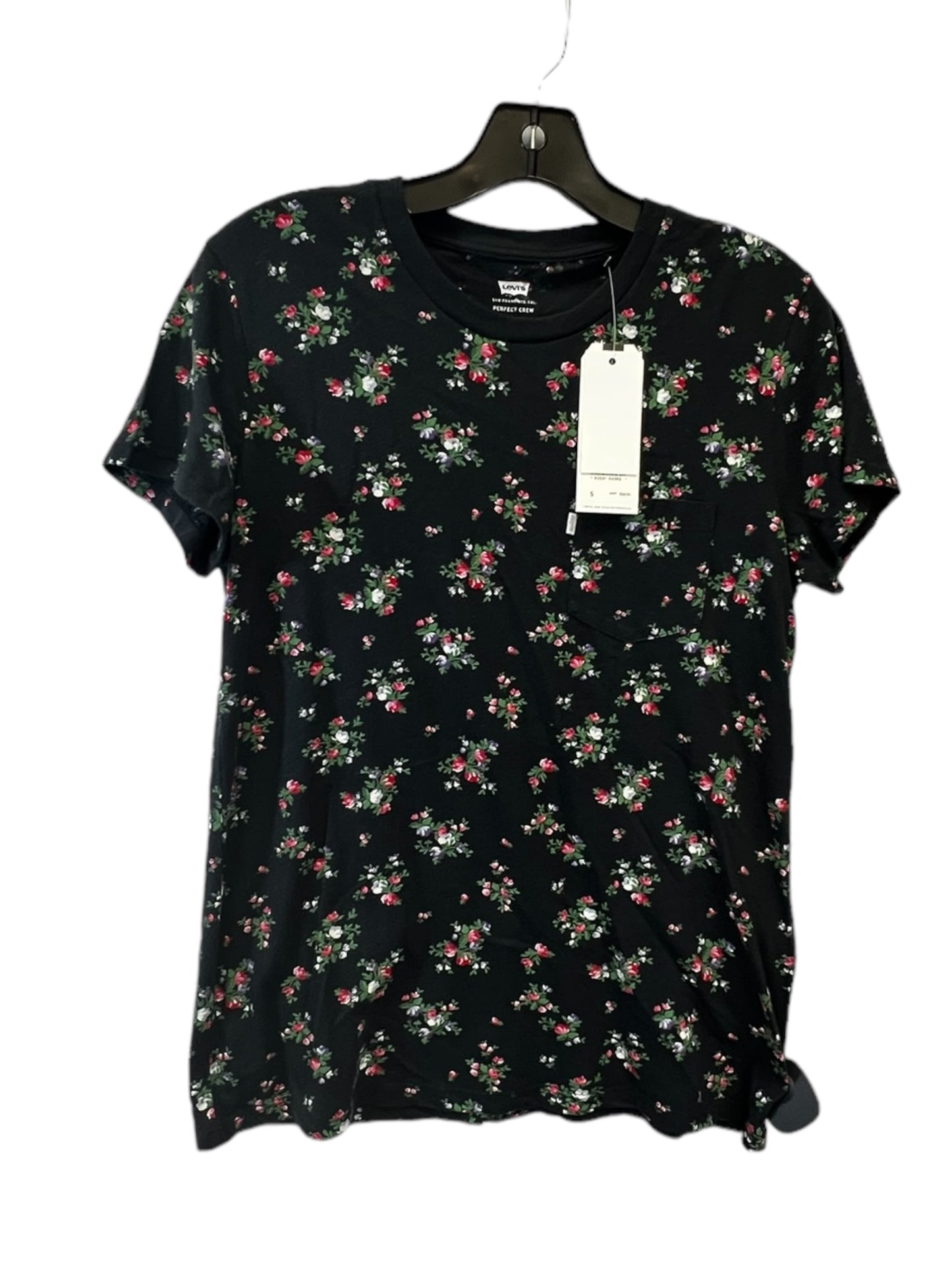 Floral Print Top Short Sleeve Levis, Size S