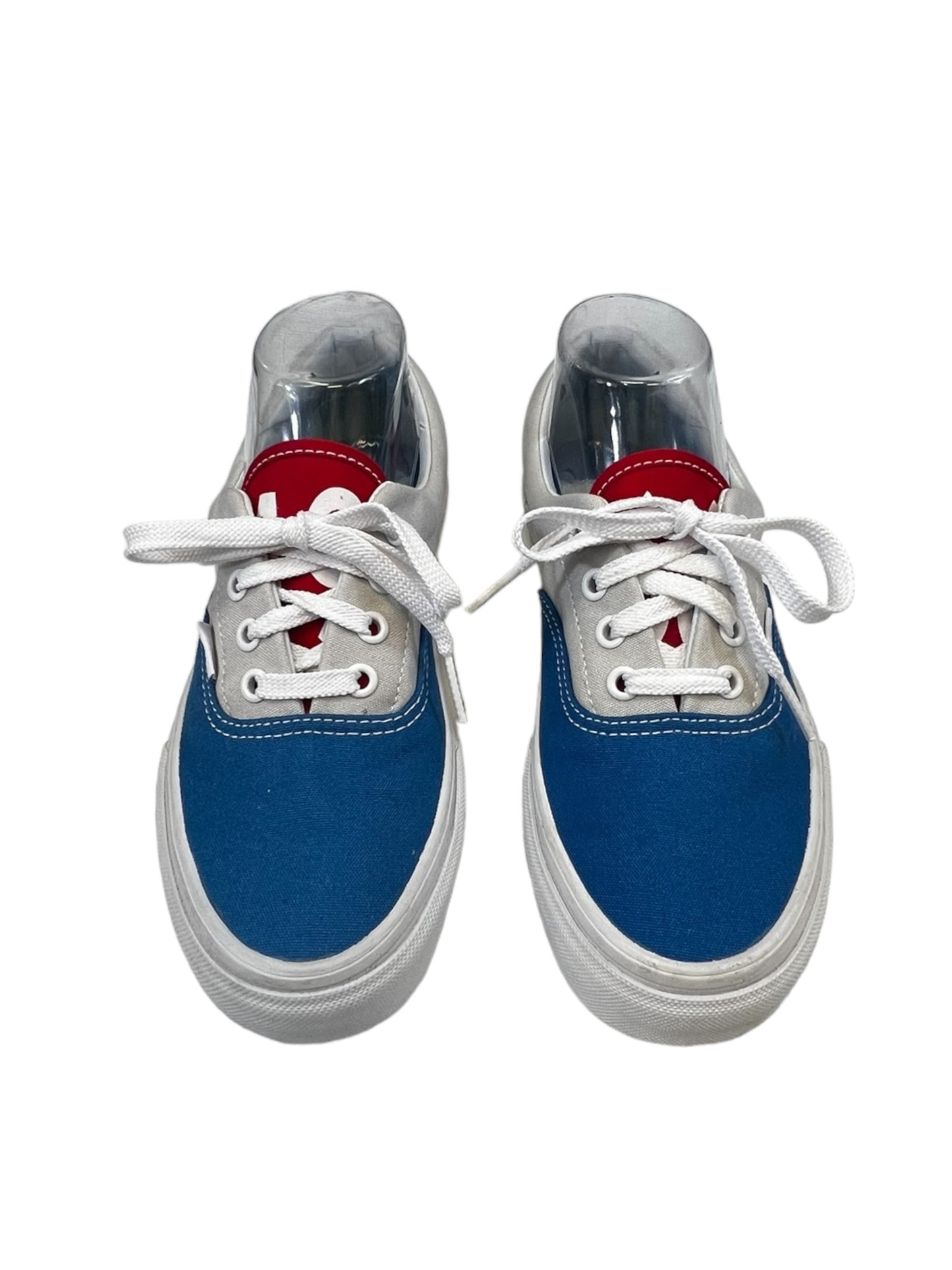 Blue & Red & White Shoes Sneakers Vans, Size 7