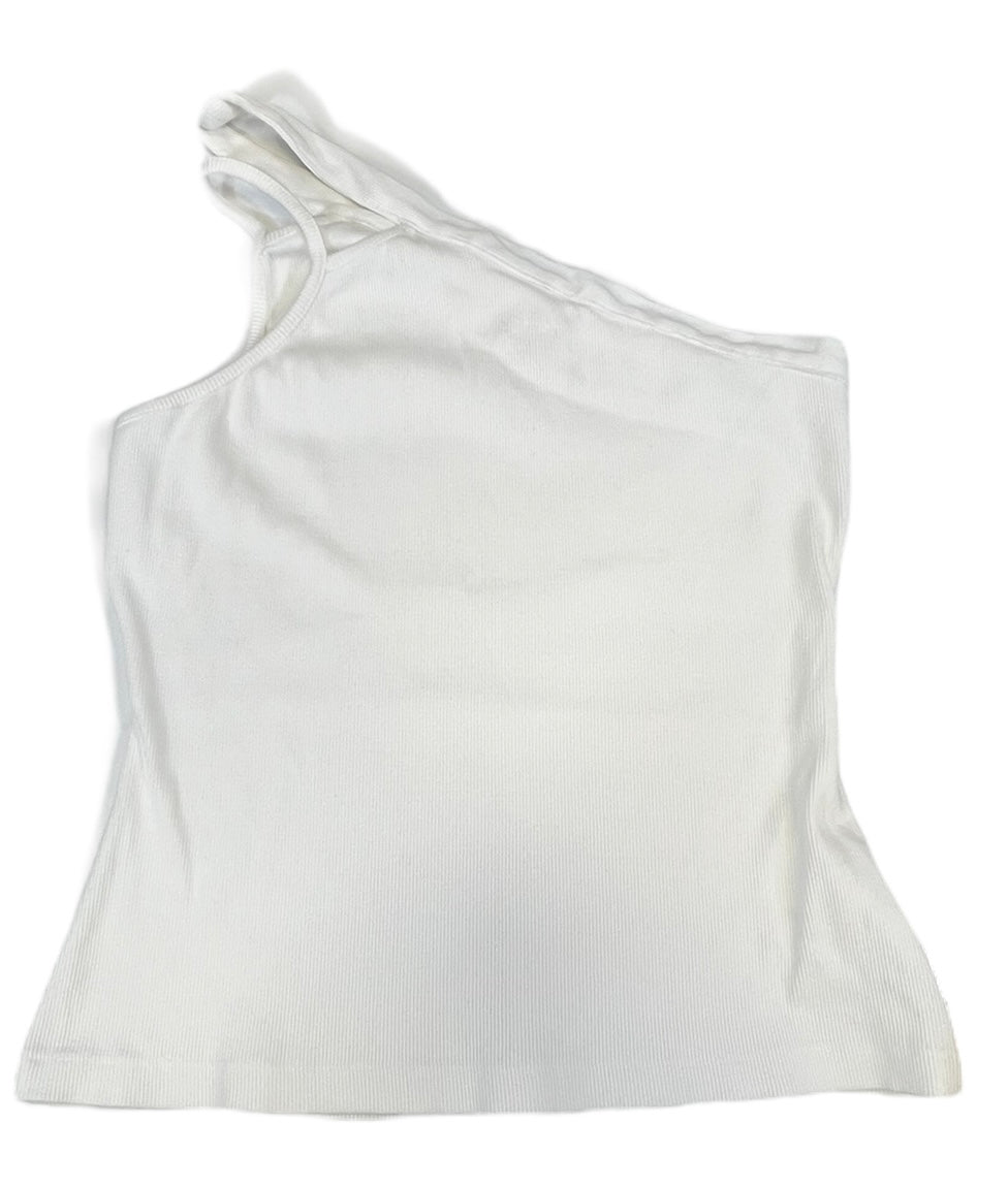 White Top Sleeveless Designer Maeve, Size L