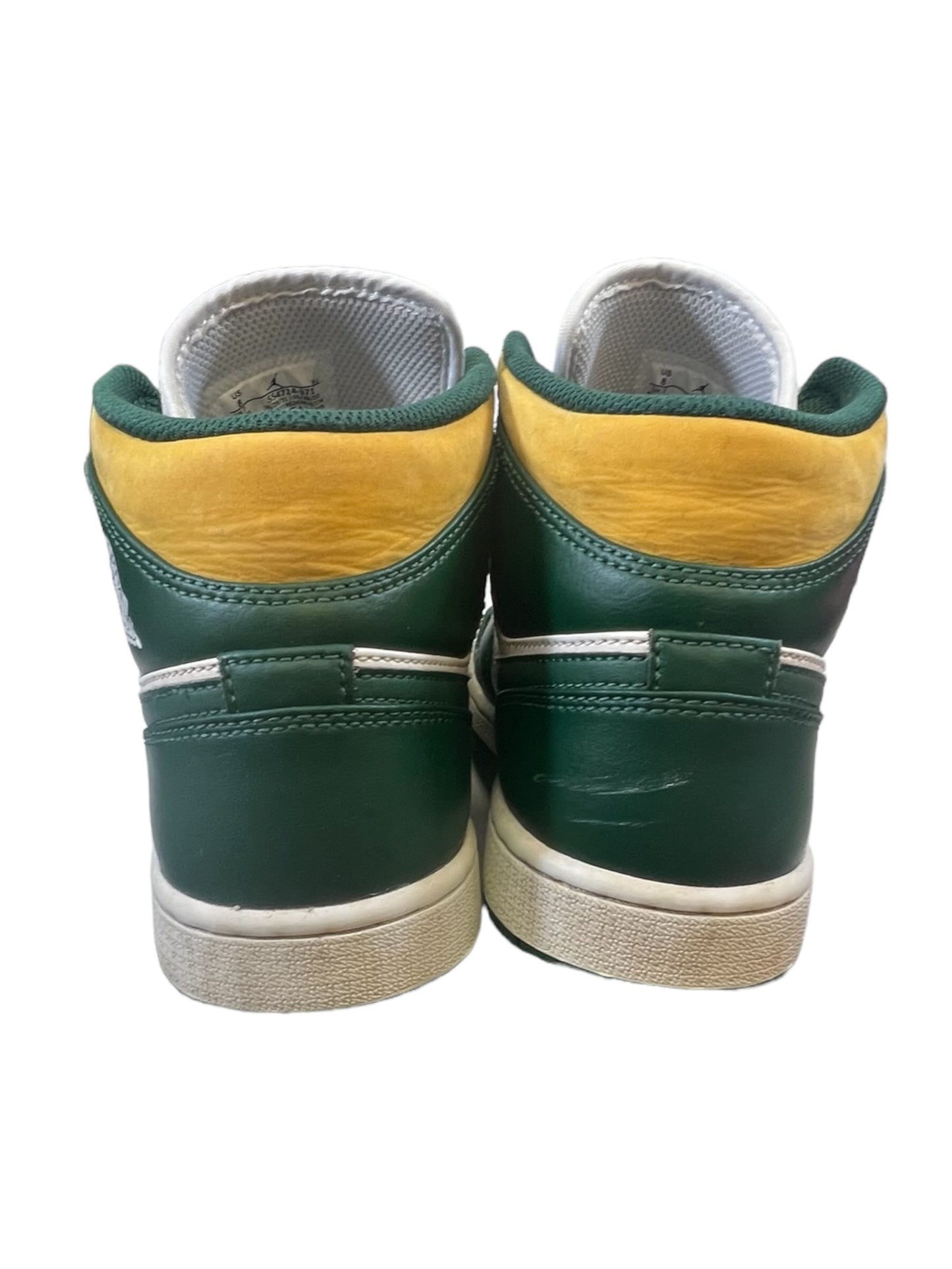 Green & White Shoes Sneakers Jordan, Size 8